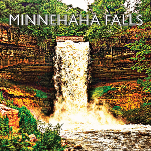 Minnesota Minneapolis Minnehaha Falls 3"x3" mylar laminated refrigerator magnet.