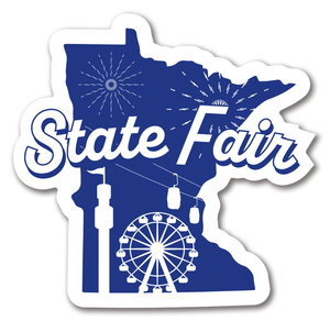 Minnesota State Fair 3"Wx2.91"H glossy diecut sticker.