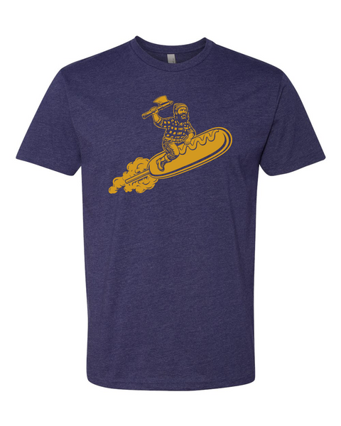 T-Shirt - Paul Bunyan Rides a Corn Dog