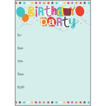 Birthday Party Invitation (Blue)