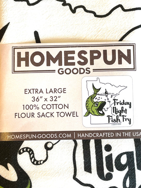 Flour Sack Towel - Fish Fry