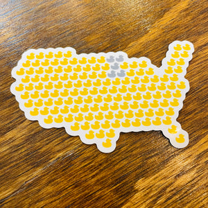 Sticker - Gray Duck U.S. Map
