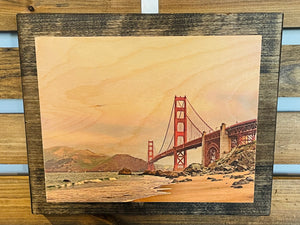8x10 Double Mount Wall Art - Golden Gate Bridge