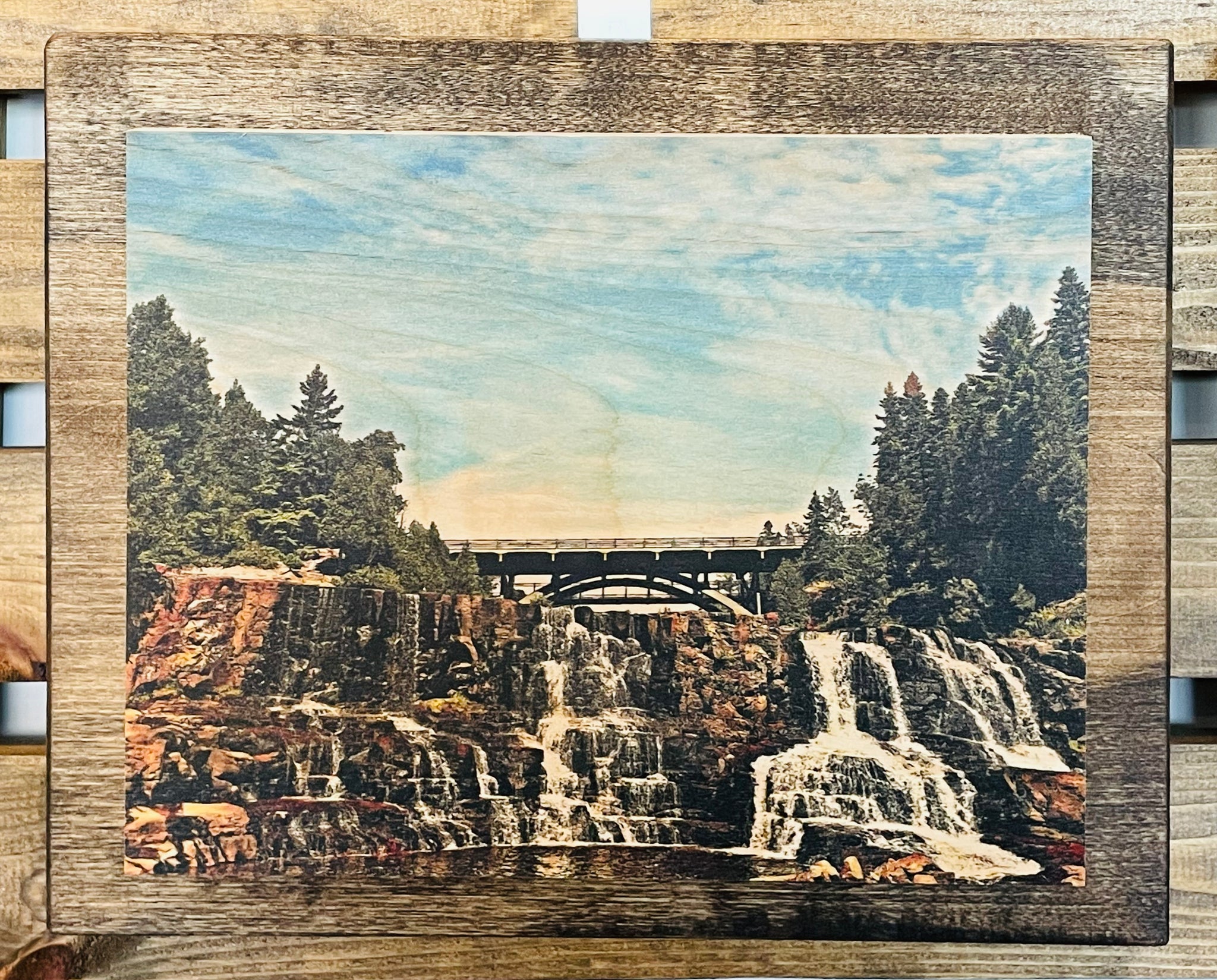 8x10 Double Mount Wall Art - Gooseberry Falls