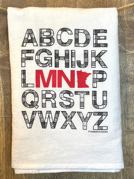Flour Sack Towel - MN Alphabet (ABC)